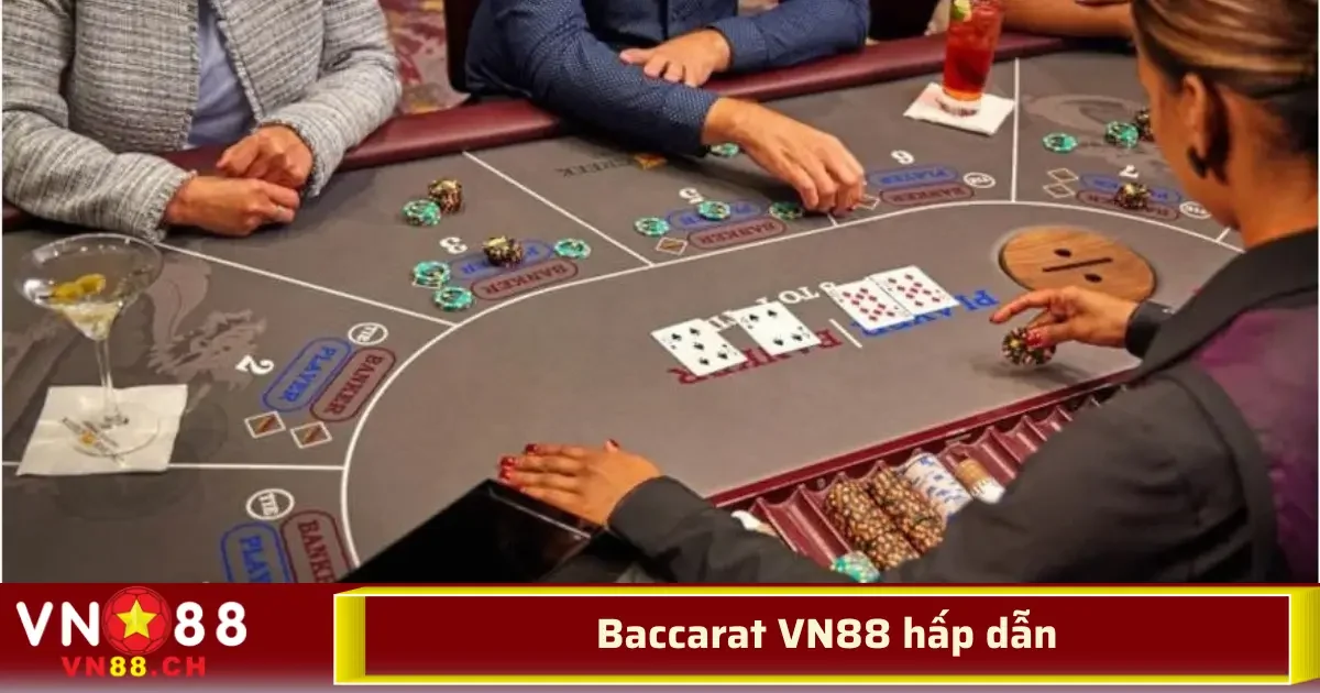 Baccarat VN88 – Trò Chơi May Rủi Hấp Dẫn Với Tỷ Lệ Thắng Cao 2 Để thuận tiện, người chơi có thể theo dõi các ván chơi của các người khác hoặc sử dụng các chiến thuật đặt cược để tối ưu hóa tỷ lệ chiến thắng.