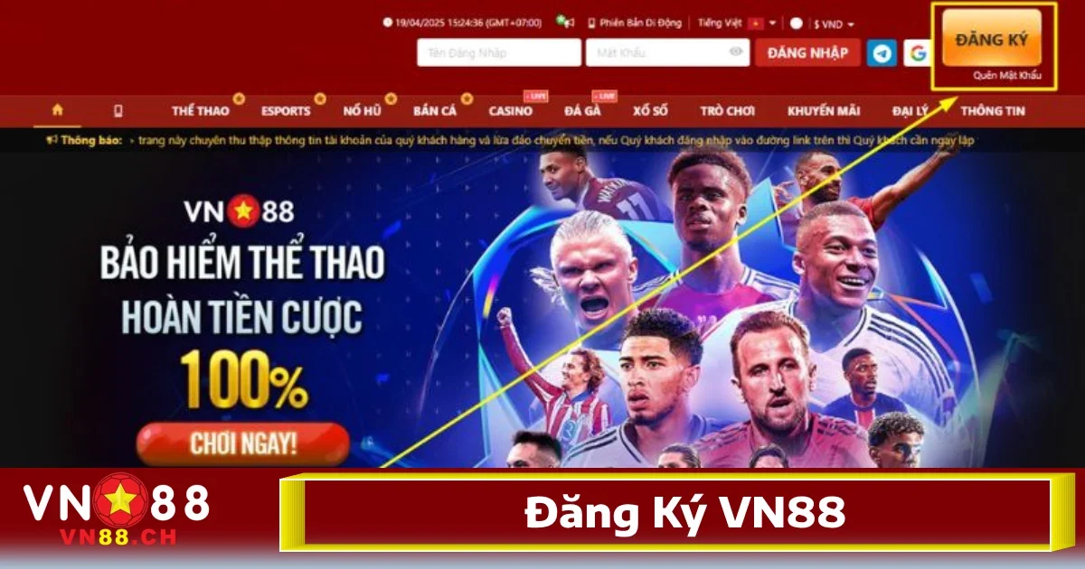 Đăng Ký VN88 Miễn Phí Đơn Giản Nhanh Chóng Trong Phút 1 Đăng ký VN88 – Tạo tài khoản siêu tốc chỉ trong 1 phút