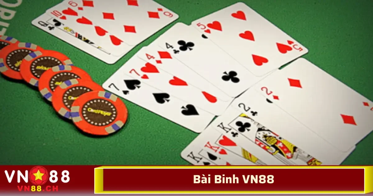 Bài Binh VN88 là thuật ngữ dùng để mô tả cách chơi bài Bin trong hệ thống nhà cái VN88, một hình thức game bài phổ biến ở Việt Nam hiện nay.